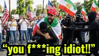 Based Iranian WRECKS Woke Liberal Protestors in 4K!