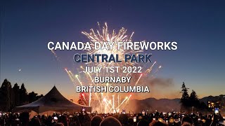 Canada Day Fireworks July 1st 2022 - Central Park, Burnaby British Columbia