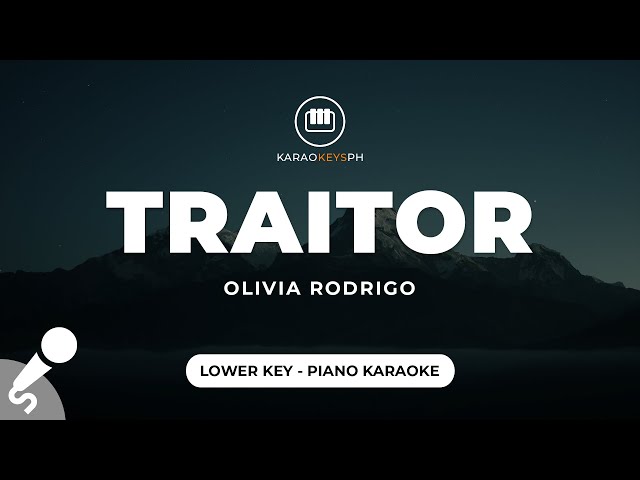 traitor - Olivia Rodrigo (Lower Key - Piano Karaoke) class=