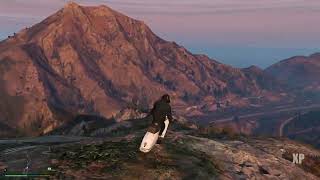 GTA 5 Funny Monkey Scooter Ride Down Mount Chiliad | GTA 5 Faggio screenshot 5