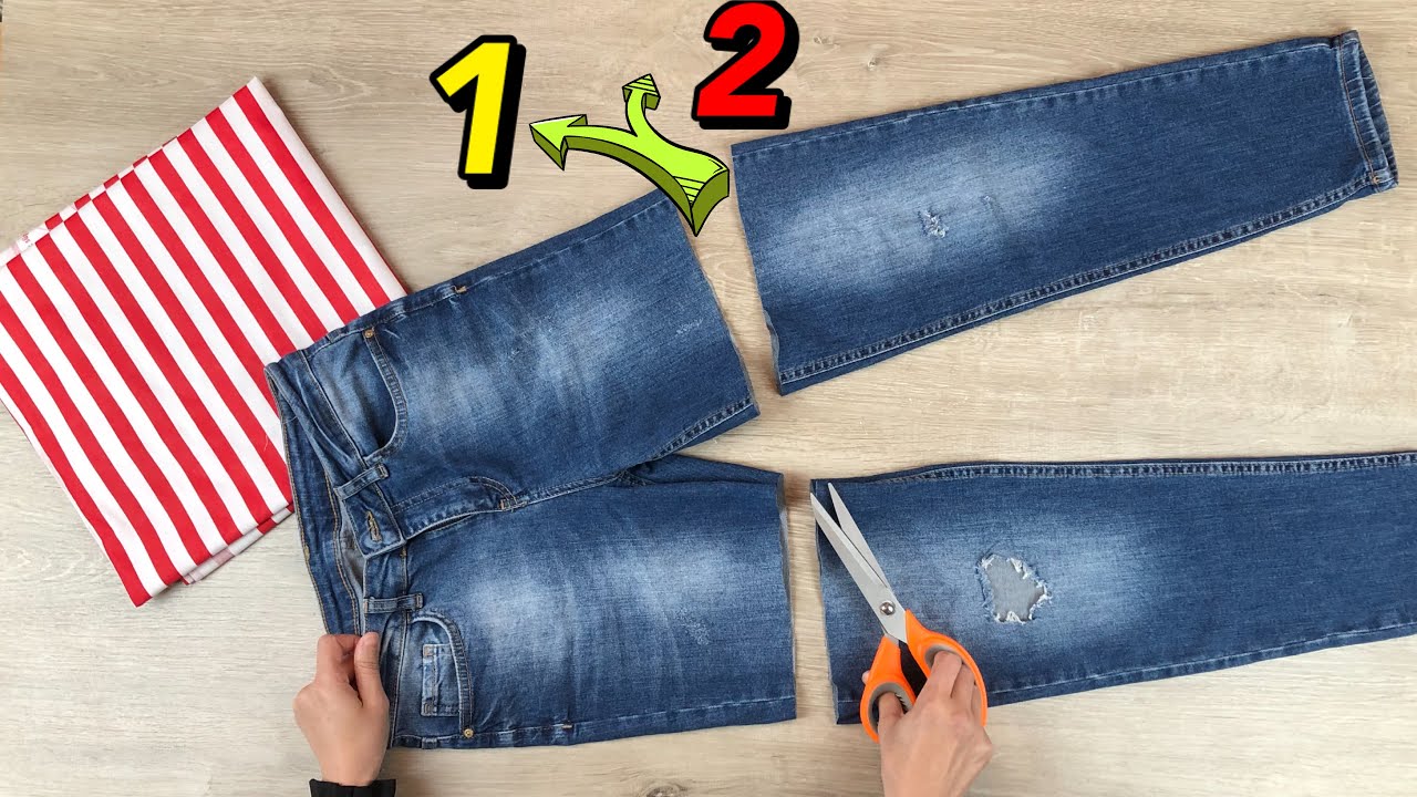2 отличные идеи, которые можно сделать со старыми неиспользованными джинсами | Переработка отходов