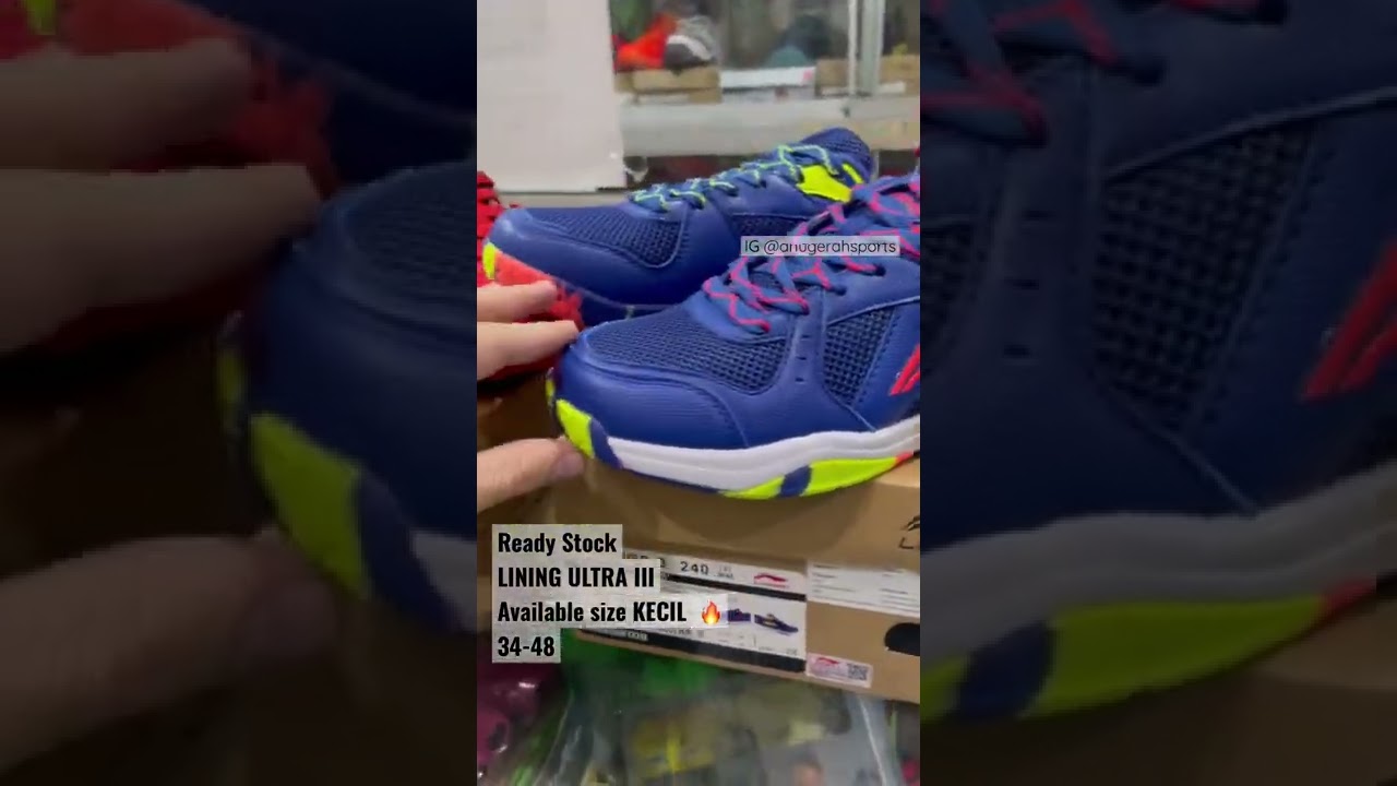 READY STOCK SEPATU BADMINTON ULTRA III (SIZE KECIL / ANAK🔥) AVAILABLE SIZE: 34 -38 STOCK TERBATAS ⚠️