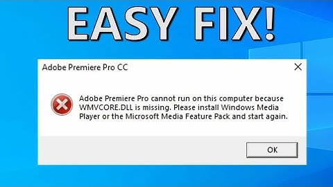 WMVCORE.DLL Is Missing Error dll Windows 10 After windows big update or install. Easy Fix dll error