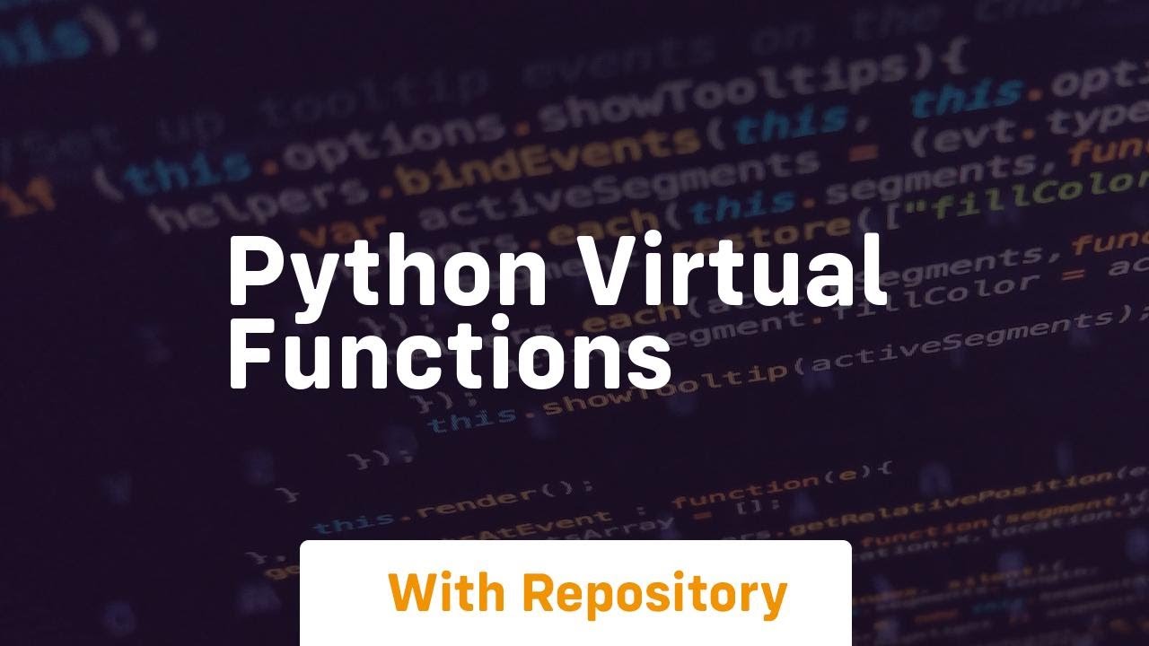 python virtual functions - YouTube