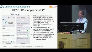 HL7 FHIR Applications Roundtable December 2017: Dave Carlson-My Care Guide iOS App