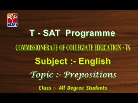 T-SAT || CCE || English - Prepositions || LIVE With M Nithya Kruthi GDC Kukatpally Student syllabus template