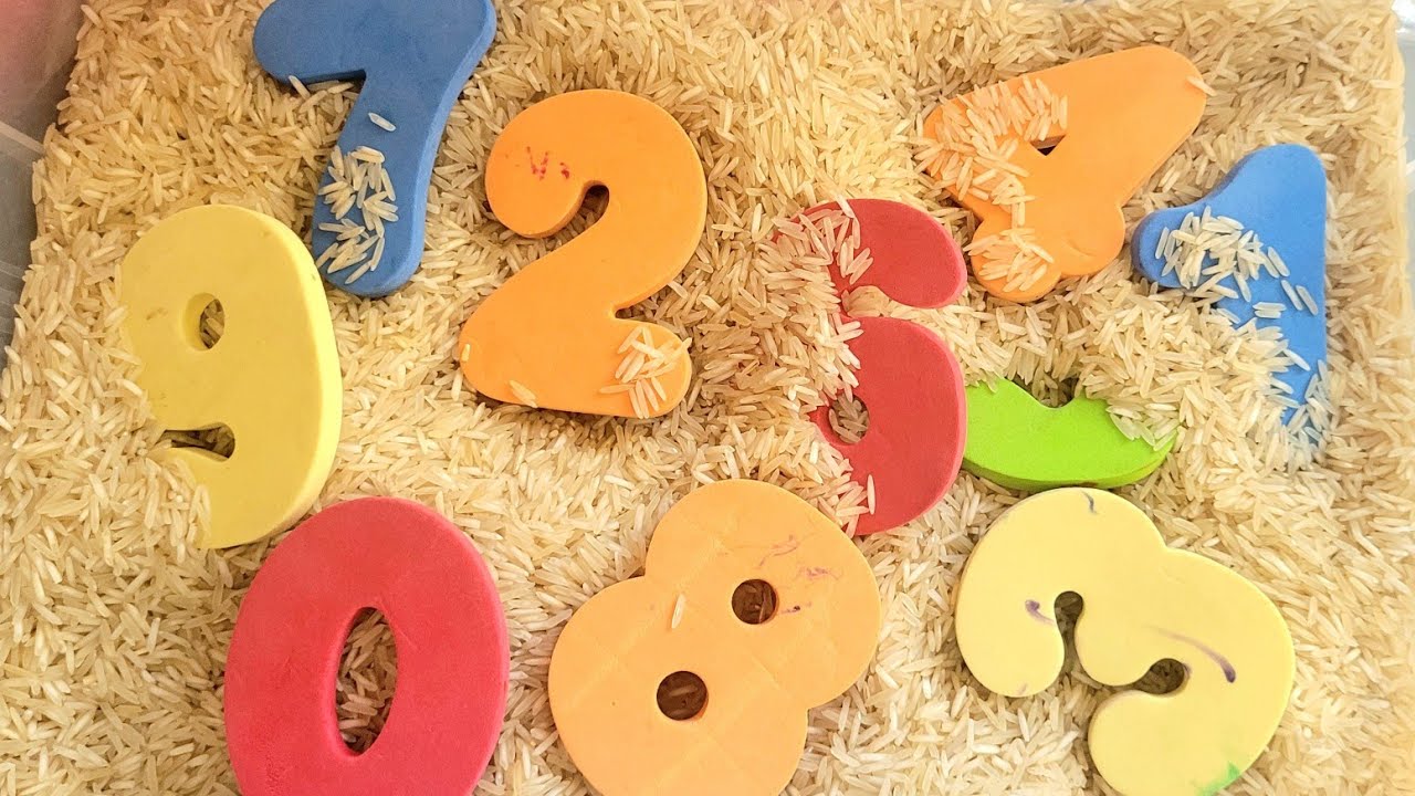 Number Using White Rice Numbers 1 to 10 - Noor finds hidden numbers in Rice – Fun Montessori ...