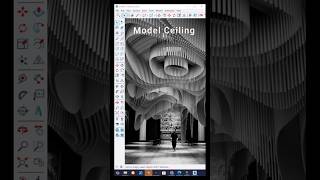 How to Model Parametric Ceiling #sketchup #shorts