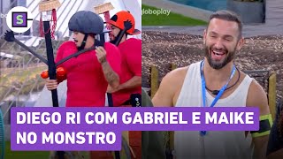 Bbb 25 Diego Hypolito Ri Com Gabriel E Maike Dançando No Monstro De Bambam E Maria Eugênia