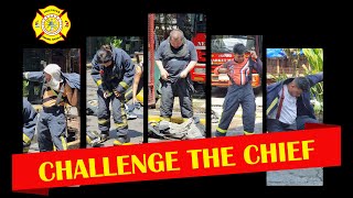 CHALLENGE THE CHIEF I  Bunker Gear Training take 1 #firefighter #volunteerfirefighter