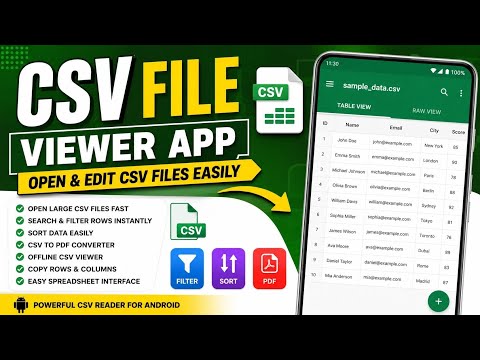 How to Open & Edit CSV Files on Android | Best CSV Reader App Tutorial (2026)