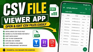 How to Open & Edit CSV Files on Android | Best CSV Reader App Tutorial (2026) screenshot 2