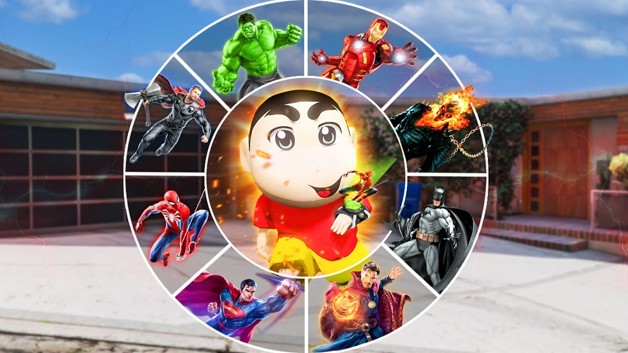 Shinchan Playing As Every Superhero Using His Magical Watch in GTA 5!