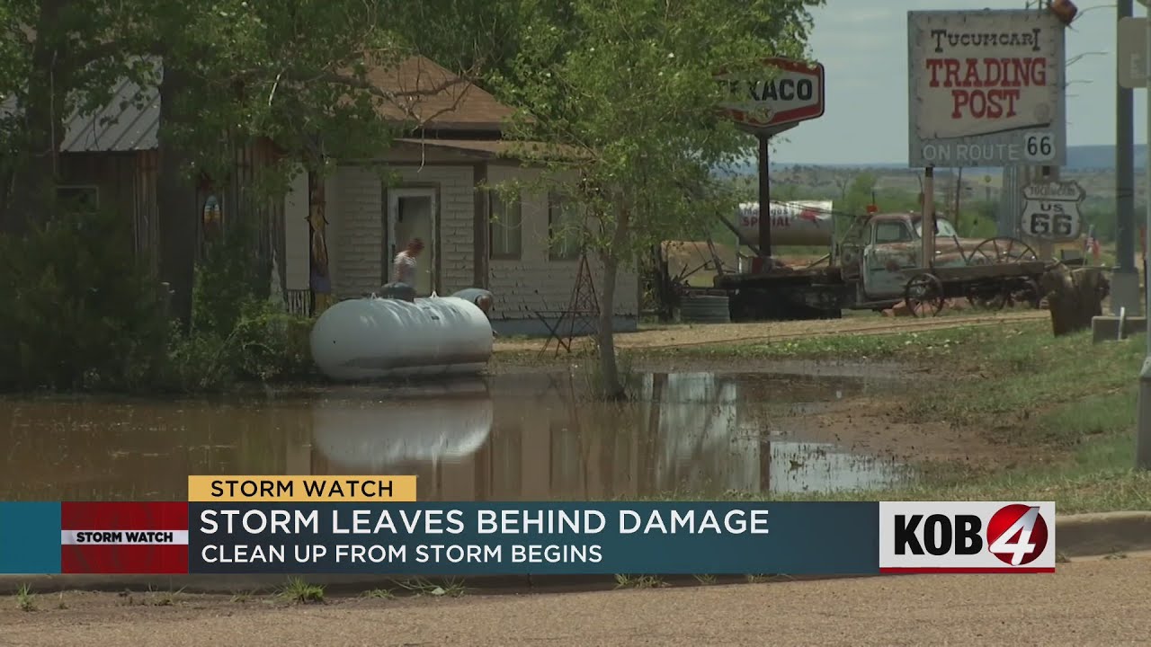 Tucumcari residents clean up after severe storm YouTube