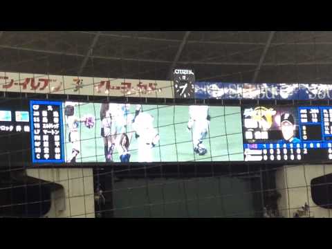 2014年7月18日マツダオールスターゲーム第1戦　パ・リーグラッキーセブン応援歌メドレー