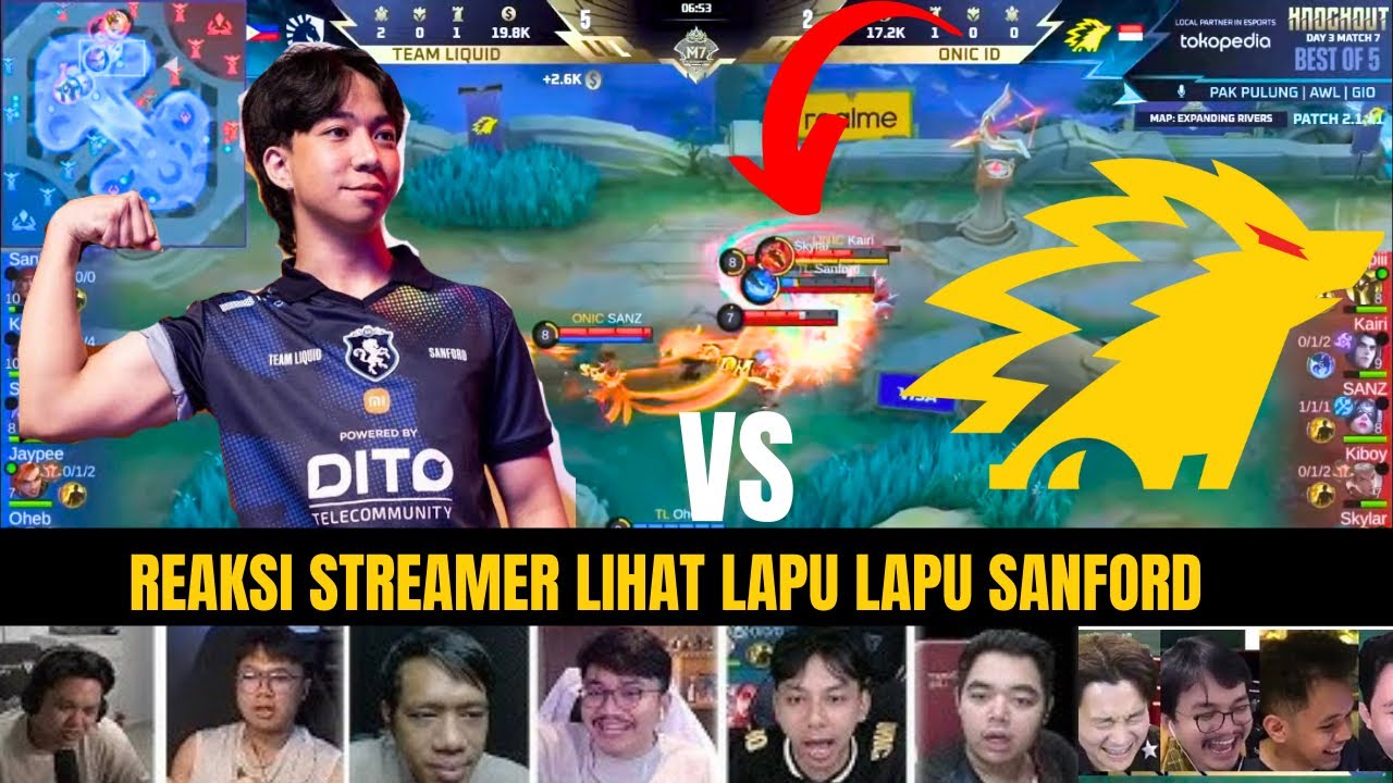 SANFORD MENGGUNCANG ONIC ‼️ REAKSI STREAMER ONIC VS TLPH M7 