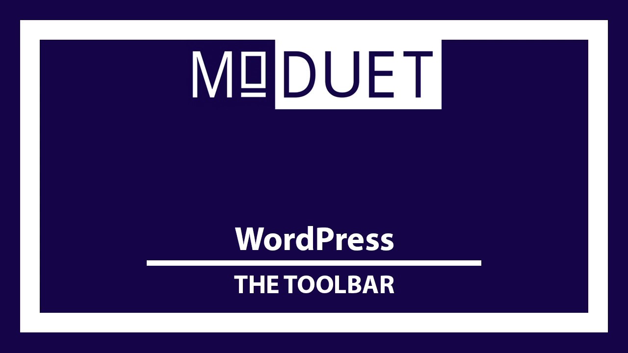 WordPress Toolbar - YouTube