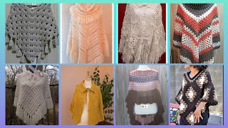 Crochet hand made shurug // Womens ponchoo design ideas