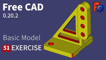 FreeCAD Tutorial for beginners,basic model exercise-51