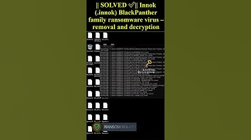 Innok (.innok) BlackPanther family ransomware virus #shorts #trending #blackpanther #Innok