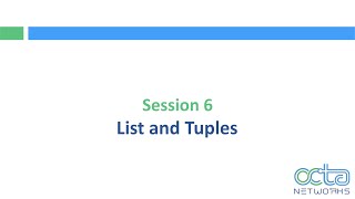 Celebrity Session 6-List and Tuples| Trainer Mr. Akshay Hegde || Octa Networks Net Worth