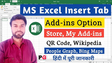 MS Excel Add-ins Group in Insert Tab || How to use Excel Add-ins Store Option || Excel Insert Tab