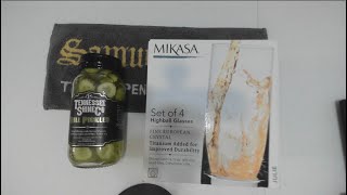 MIKASA High Ball Glasses & Tennessee Shine Co Dill Pickles