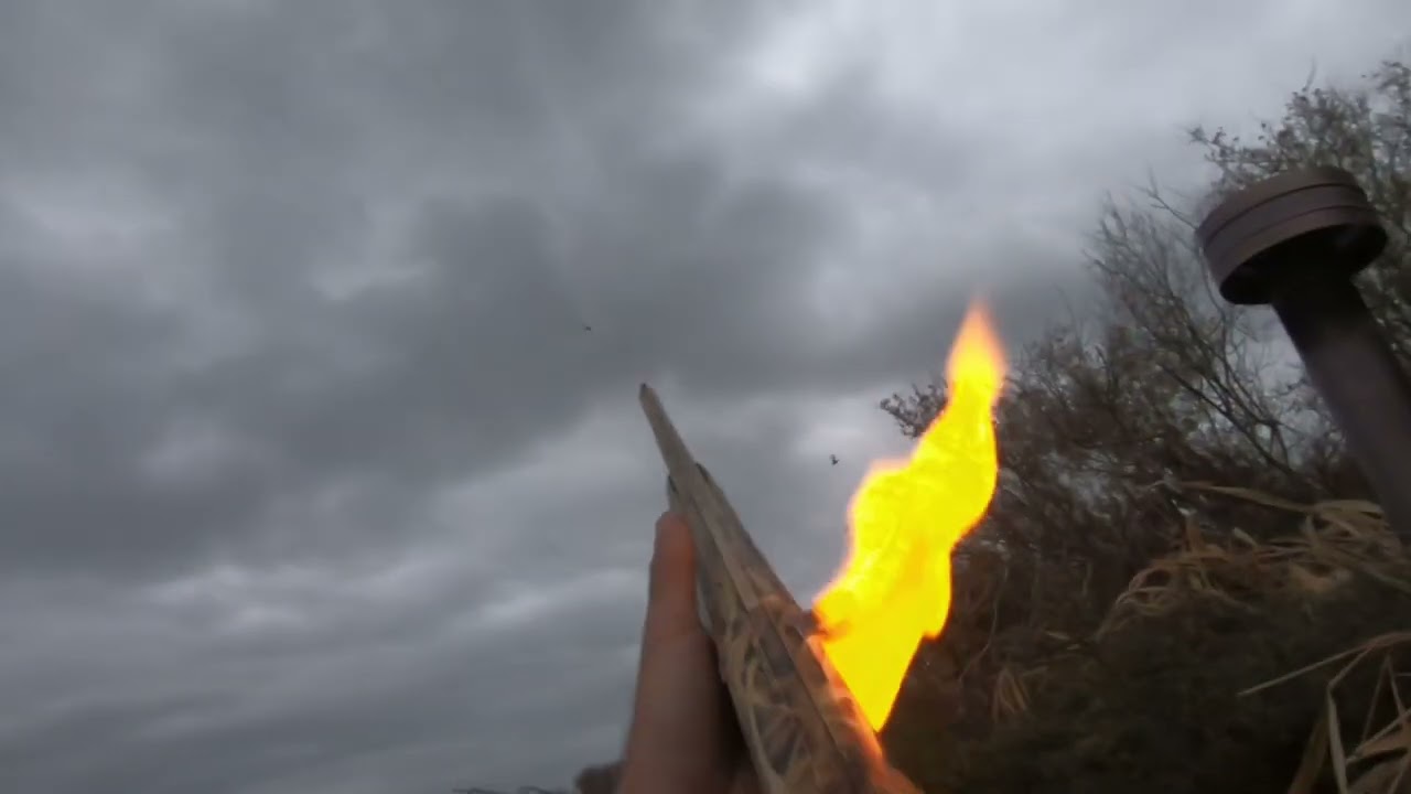 Shooting ducks with a flame thrower 😳