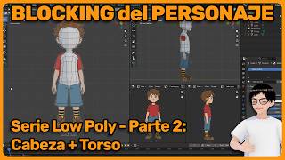 Personaje LOW POLY en Blender | Blocking de Cabeza y Torso con Referencias - Parte 2