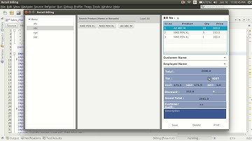 javafx Example for Billing Software