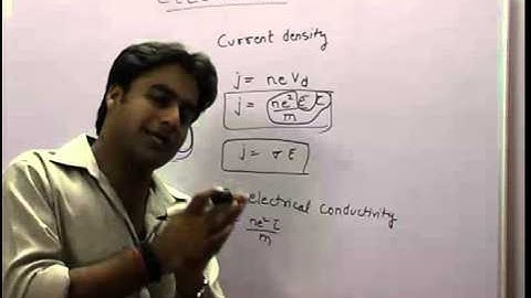 Relation between current density and electric field and concept of Conductivity - Electricity Part-5
