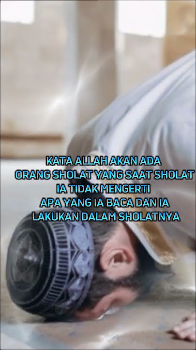 SHOLAT DI AKHIR ZAMAN