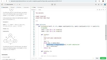 leetcode 3108 [Google, DE Shaw] Minimum Cost Walk in Weighted Graph | union find