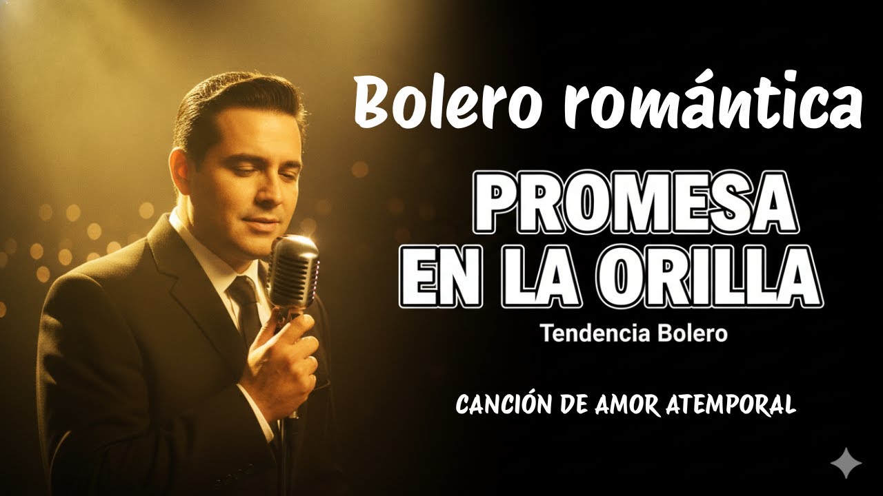 PROMESA EN LA ORILLA, Bolero Romántico Nuevo, Letra