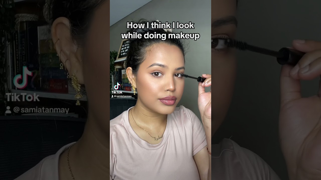 How I think I look while doing makeup vs. how i actually look😭