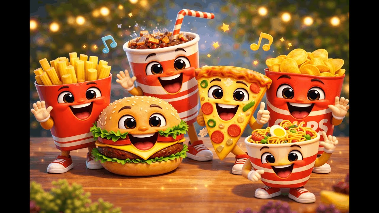 Tata Tata Fast Food || Cute Kids Rhyme || Healthy Eating Song  || Cute Kids Song 2026 || 