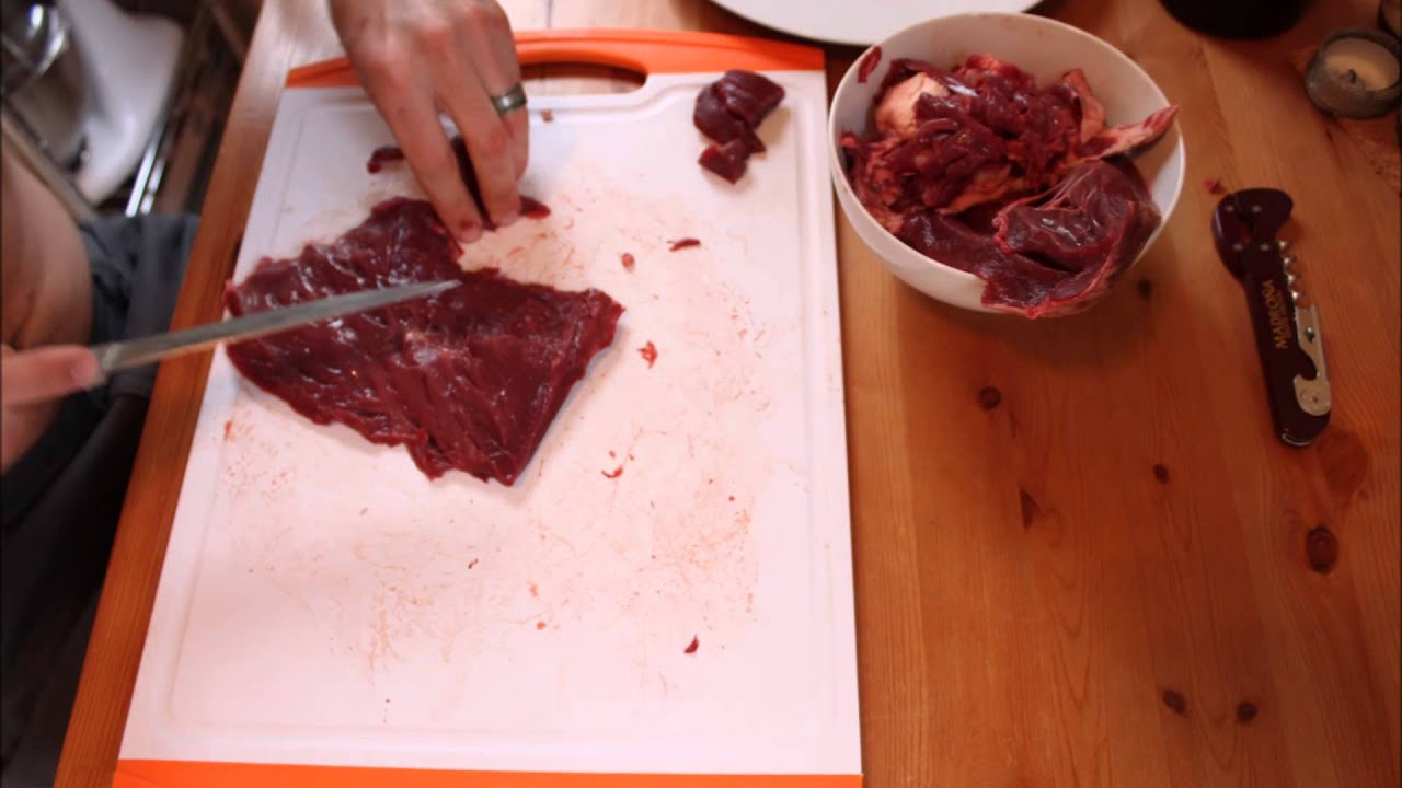 Beef Heart cleaning - YouTube