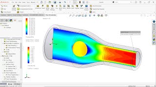 SolidWorks Flow Simulation Tutorial: Nozzle velocity \& Pressure