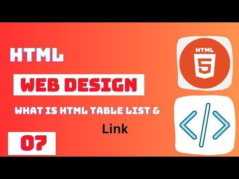 07.HTML-Table-link and list. HTML Basic to Advance for beginners. - YouTube