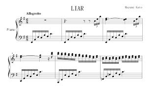 “Liar” by Mayumi Kato FREE SHEET MUSIC P. Barton, FEURICH piano chords