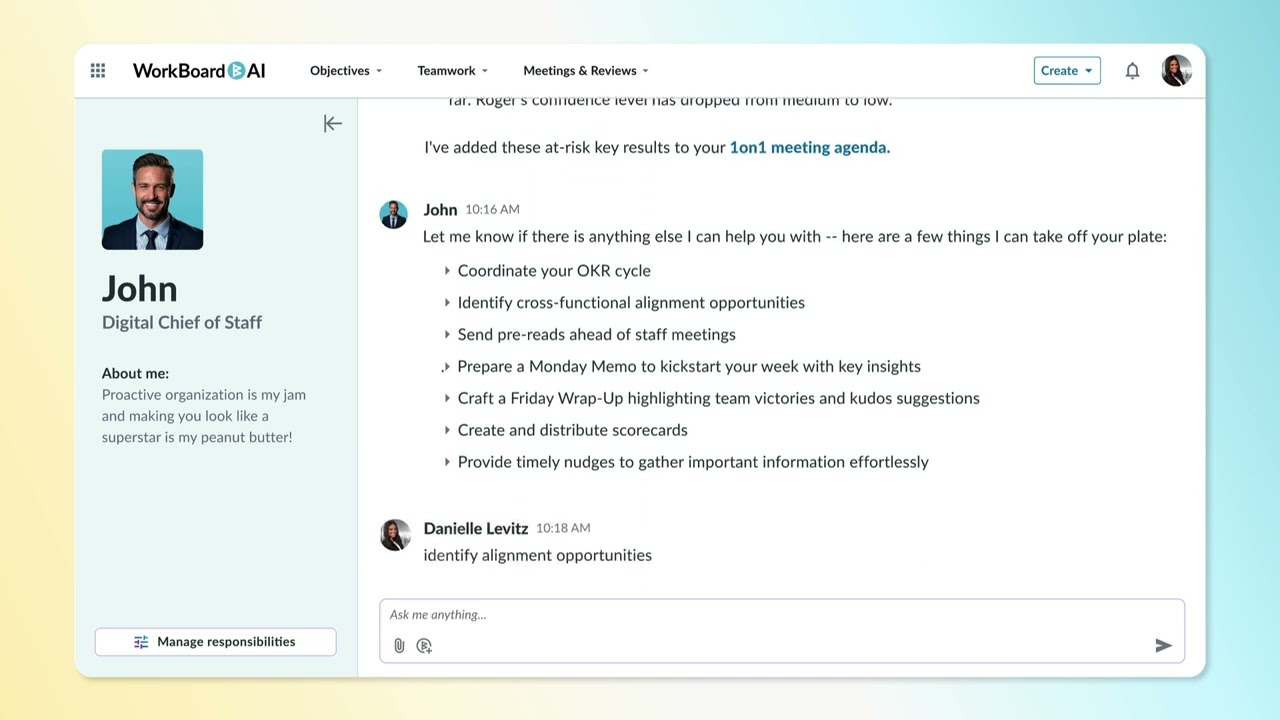 Introducing WorkBoardAI Chief of Staff and Leadership Coach Agents