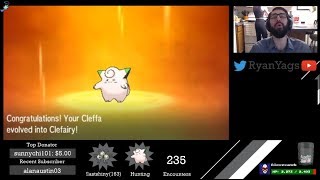 Shiny Cleffa via SOS evolves into Clefairy in Pokemon Sun and Moon