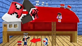 FERİTED'in EVİNDE KÜÇÜLEREK 1 GECE GEÇİRDİM 😱 - Minecraft
