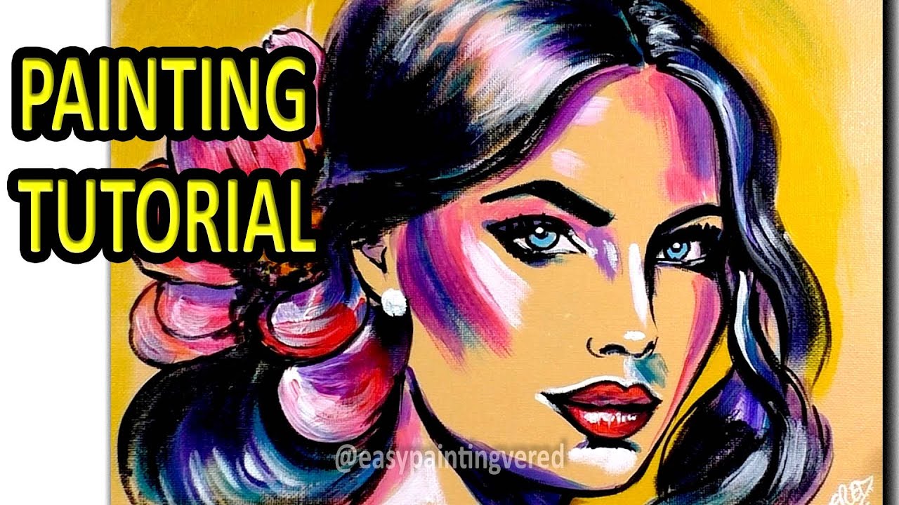 Realistic Painting Portrait painting with acrylics YouTube