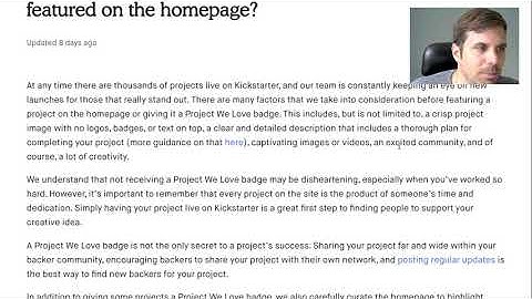 How to get "Project We Love" badge on Kickstarter