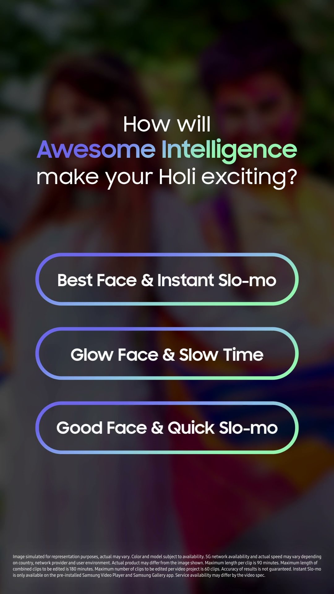 Make your Holi awesome with the new #GalaxyA56 | Samsung