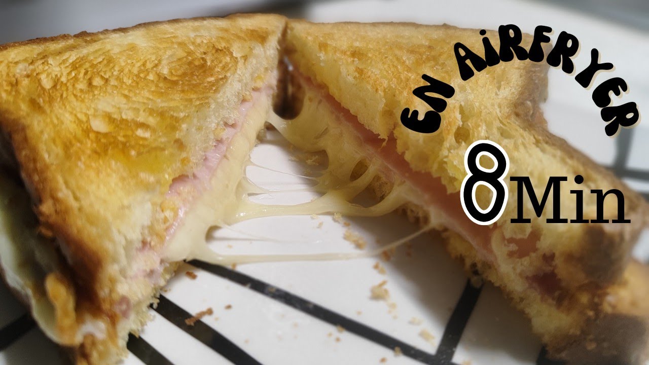 CENA RAPIDA EN FREIDORA DE AIRE|| Sandwich con cruapan en freidora de aire