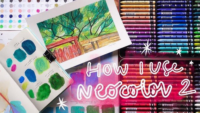 Different ways of using water soluble CRAYONS - tutorial by Sharon