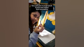 How to prep and trace your pet portrait with a light box. realistic colour pencil drawing