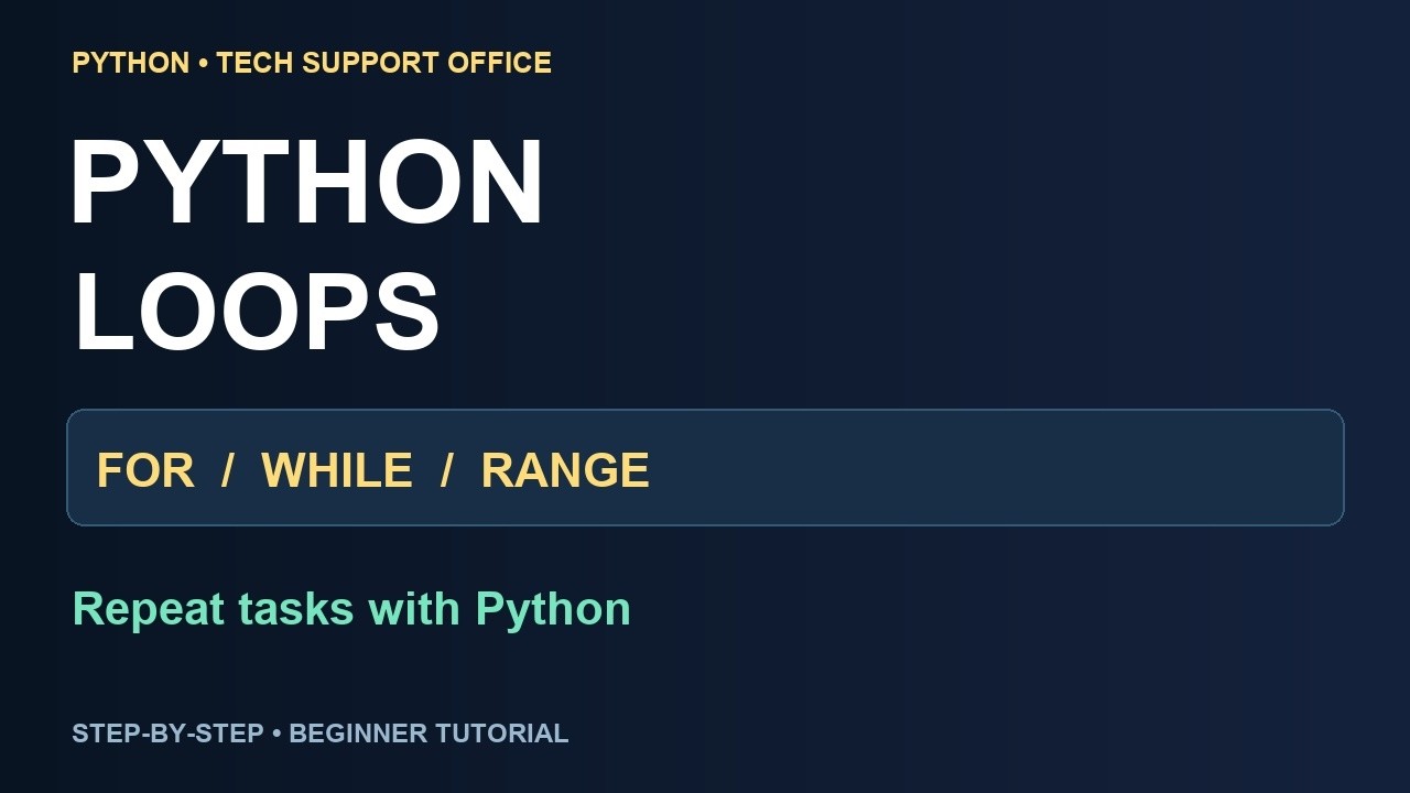Python Loops Explained | for & while Loops (Beginner Tutorial) - YouTube